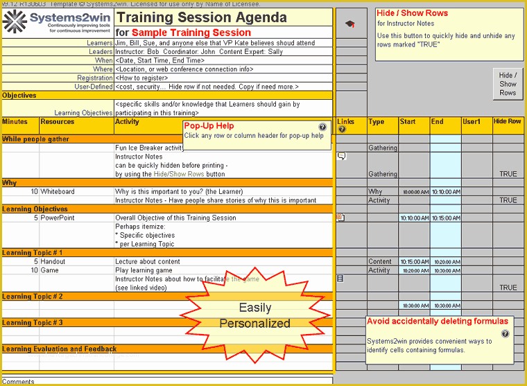 Training Plan Template Excel Free Of Training Plan Template Excel Download