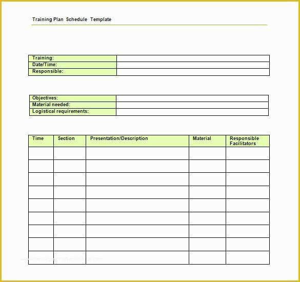 Training Plan Template Excel Free Of Training Plan Template Excel Download