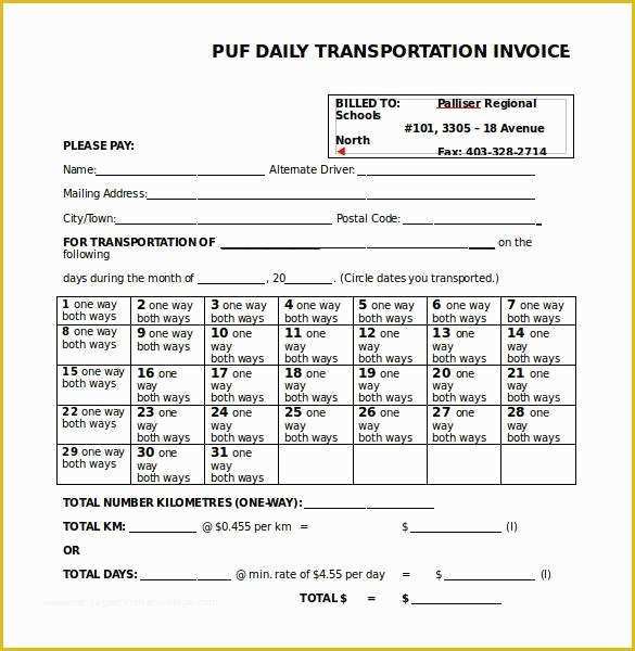 Transportation Invoice Template Free Of 60 Microsoft Invoice Templates Pdf Doc Excel