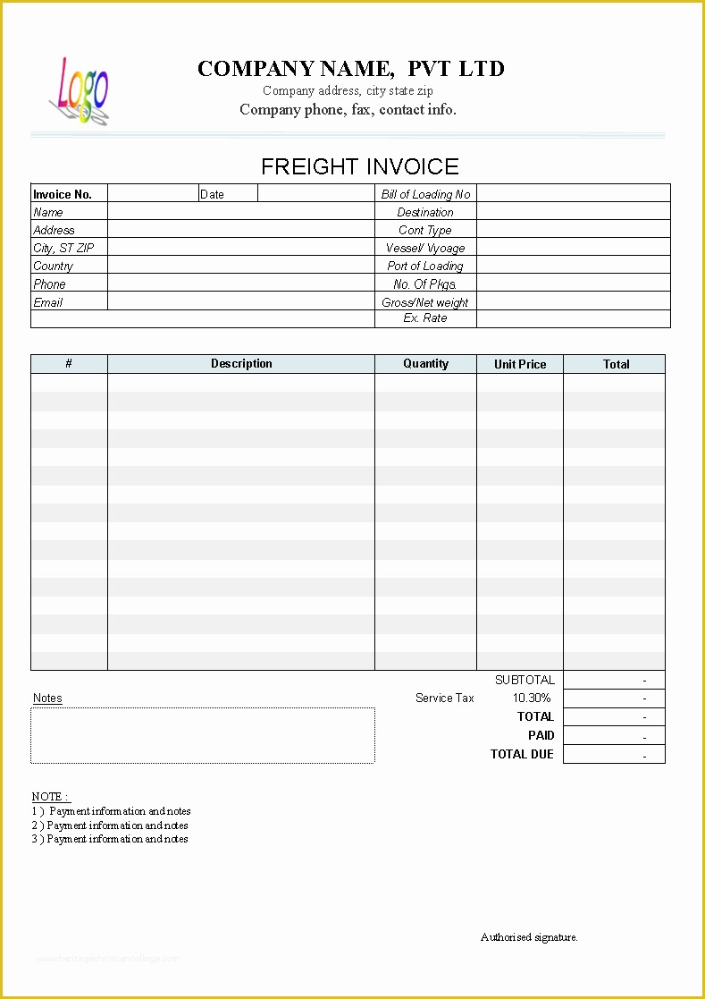 European Invoice Template