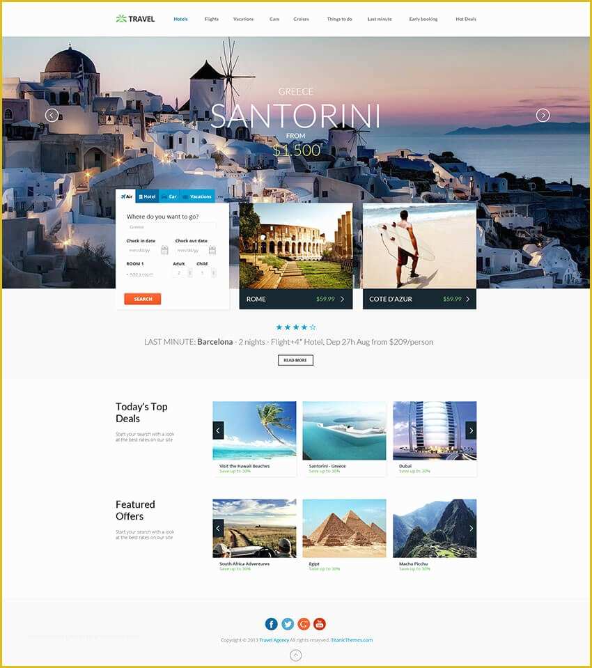 Travel Booking Website Templates Free Download Of 10 Travel Agency Website Templates & themes Free Download