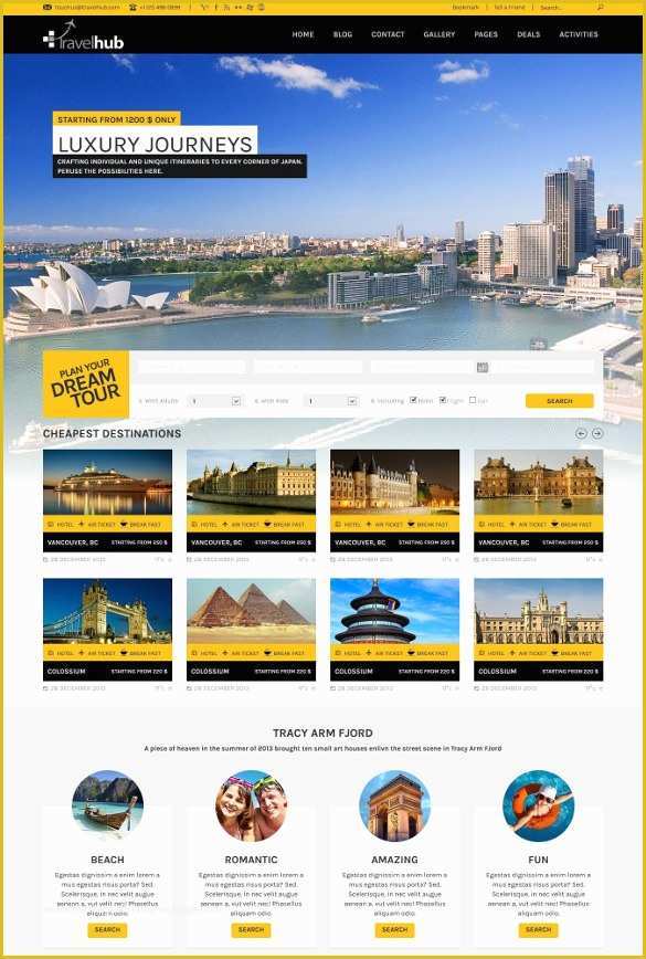 Travel Booking Website Templates Free Download Of 33 Travel tourism Blogger themes & Templates