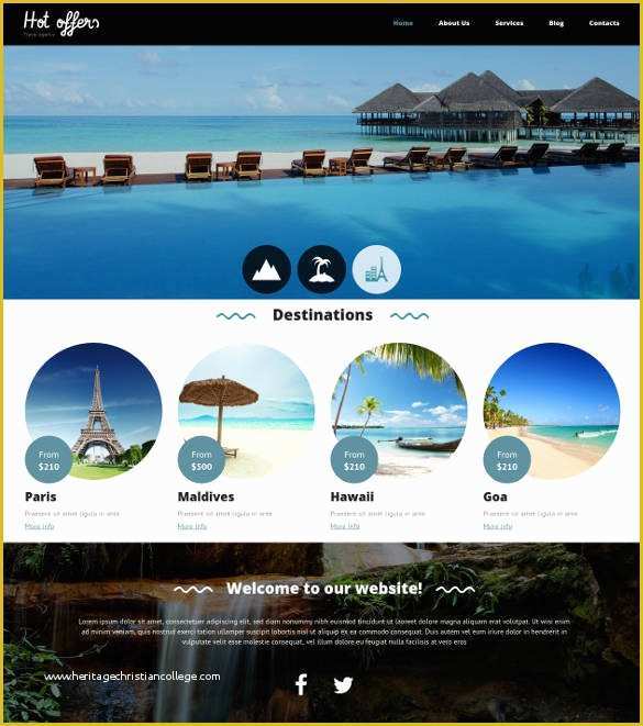 Travel Booking Website Templates Free Download Of 55 tourism Website themes & Templates