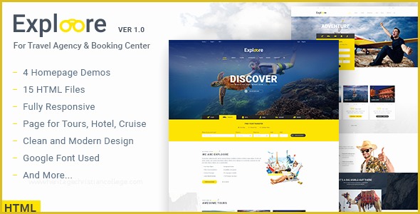 Travel Booking Website Templates Free Download Of Exploore Travel Exploration Booking HTML Template