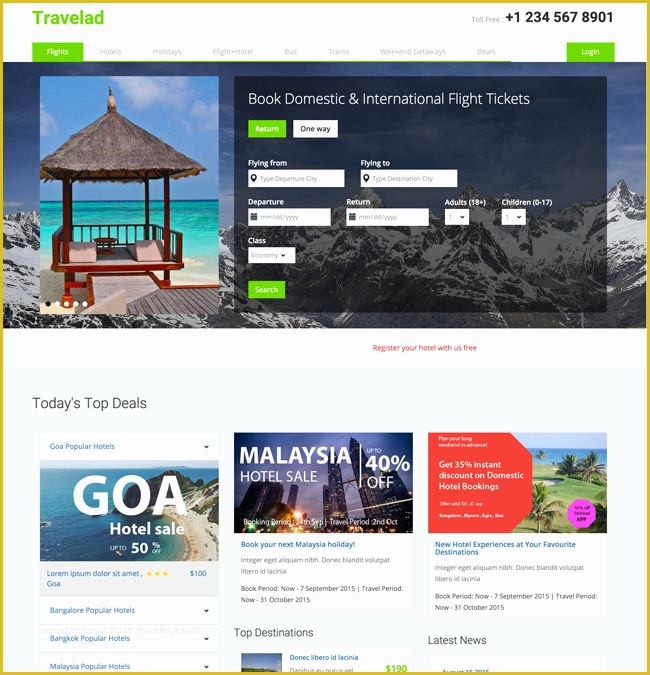 Travel Booking Website Templates Free Download Of Free HTML Templates Download for Hotel Website Popteenus