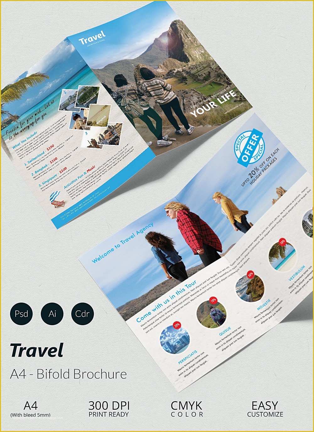 Travel Brochure Template Free Of Bi Fold Brochure Template Word Mughals