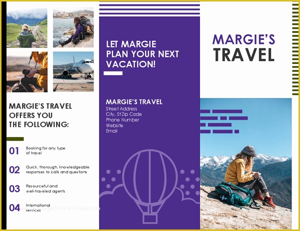 Travel Brochure Template Free Of Brochures Fice
