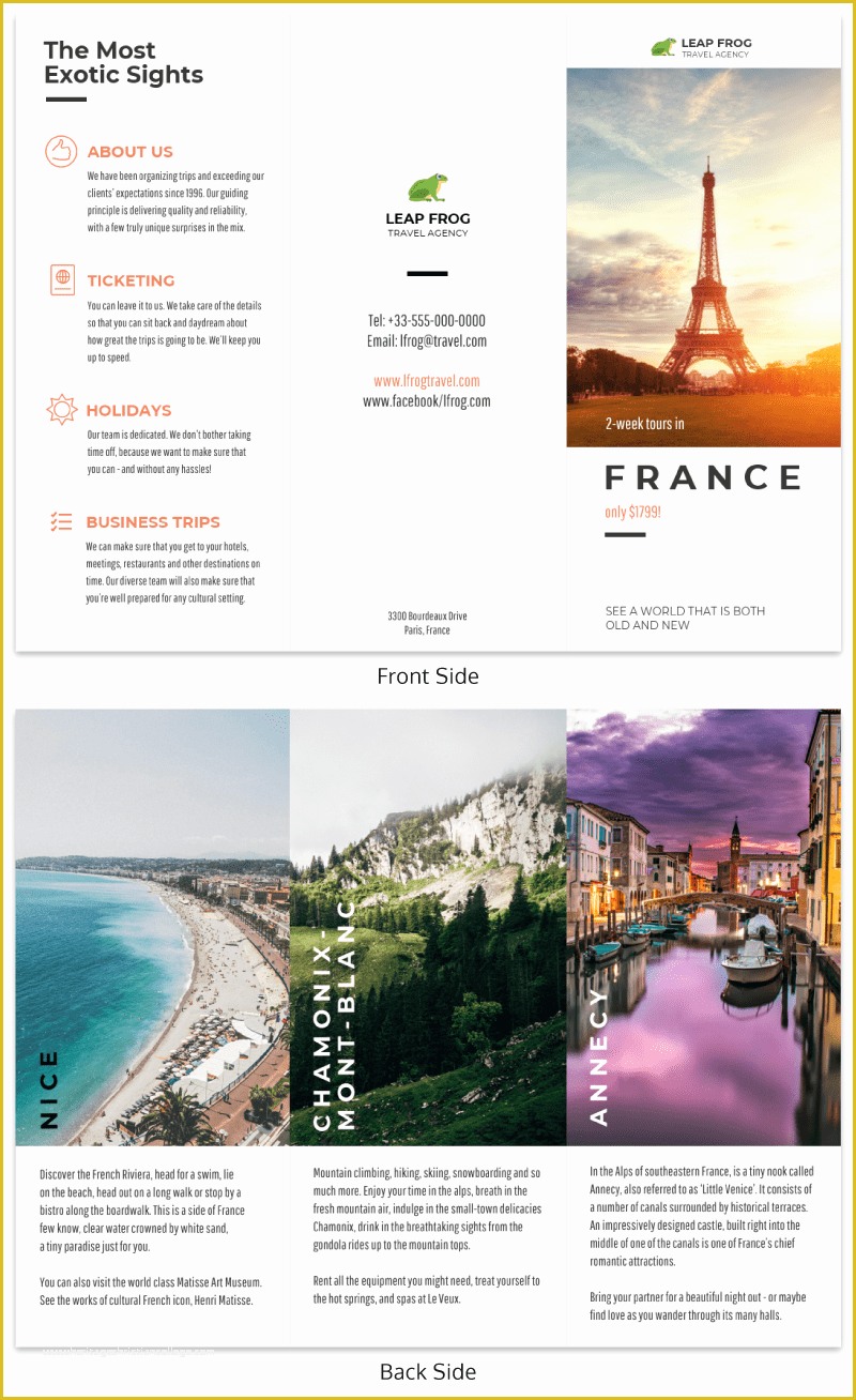 Travel Brochure Template Free Of Destination Tri Fold Travel Brochure Template Venngage