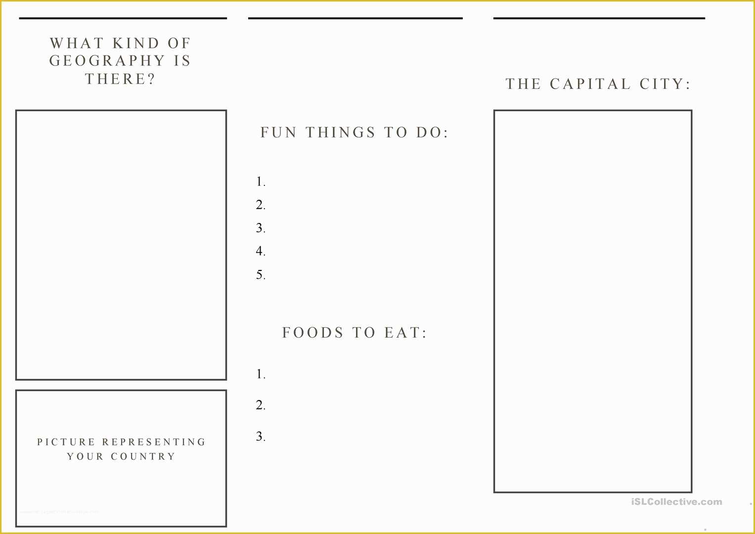 Travel Brochure Template Free Of Travel Brochure Template and Example Brochure Worksheet