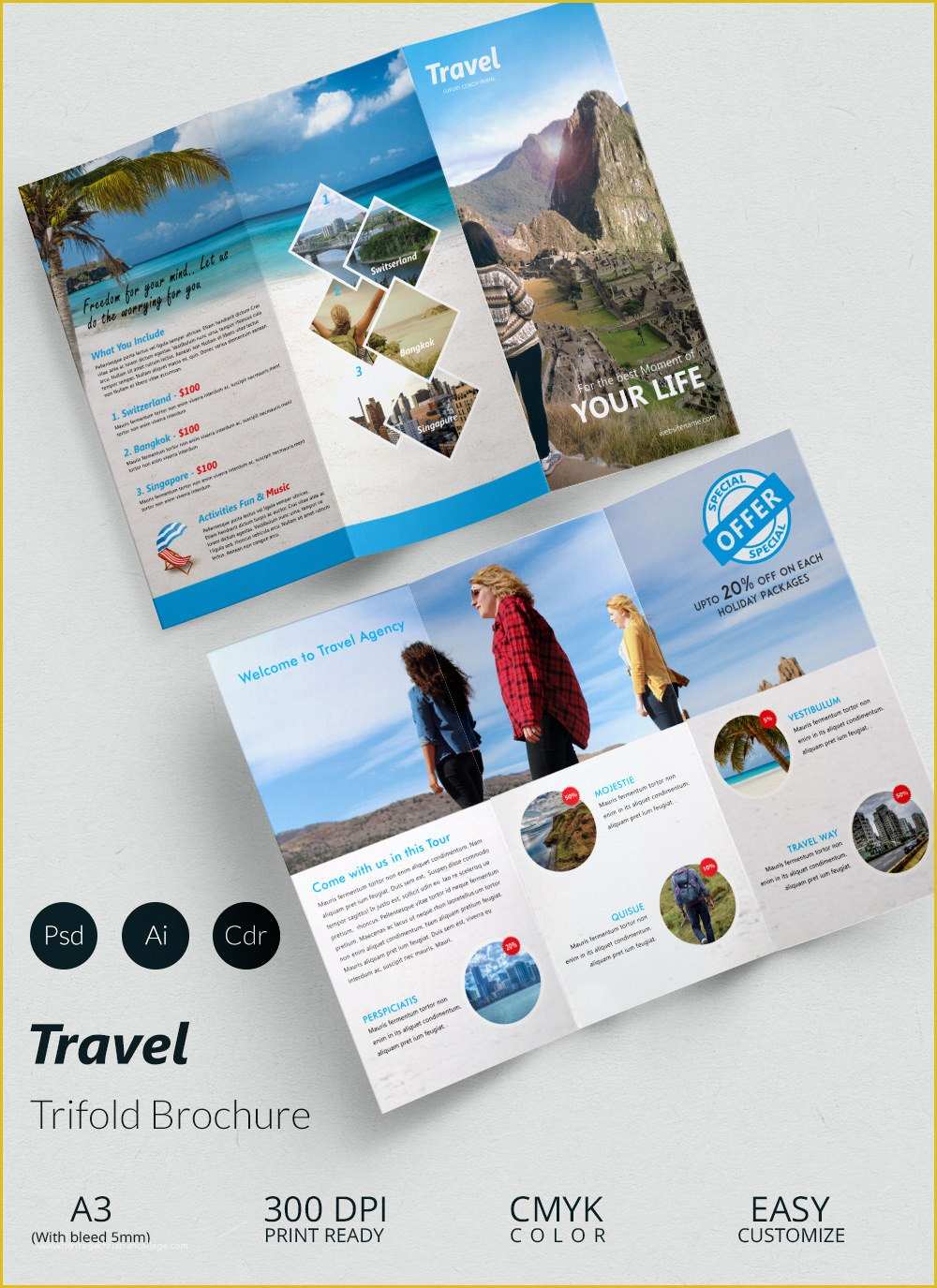 Travel Brochure Template Free Of Travel Brochure Templates 21 Download In Psd Vector