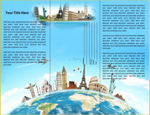 Travel Brochure Template Free Of Travel or tourist Brochure Template – Microsoft Word Templates