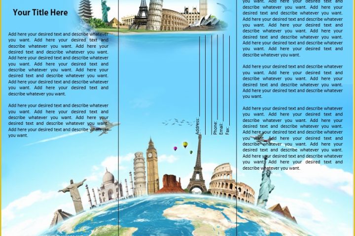 Travel Brochure Template Free Of Travel or tourist Brochure Template – Microsoft Word Templates