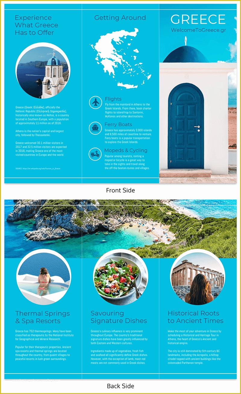 Travel Brochure Template Free Of World Travel Tri Fold Brochure Template Venngage