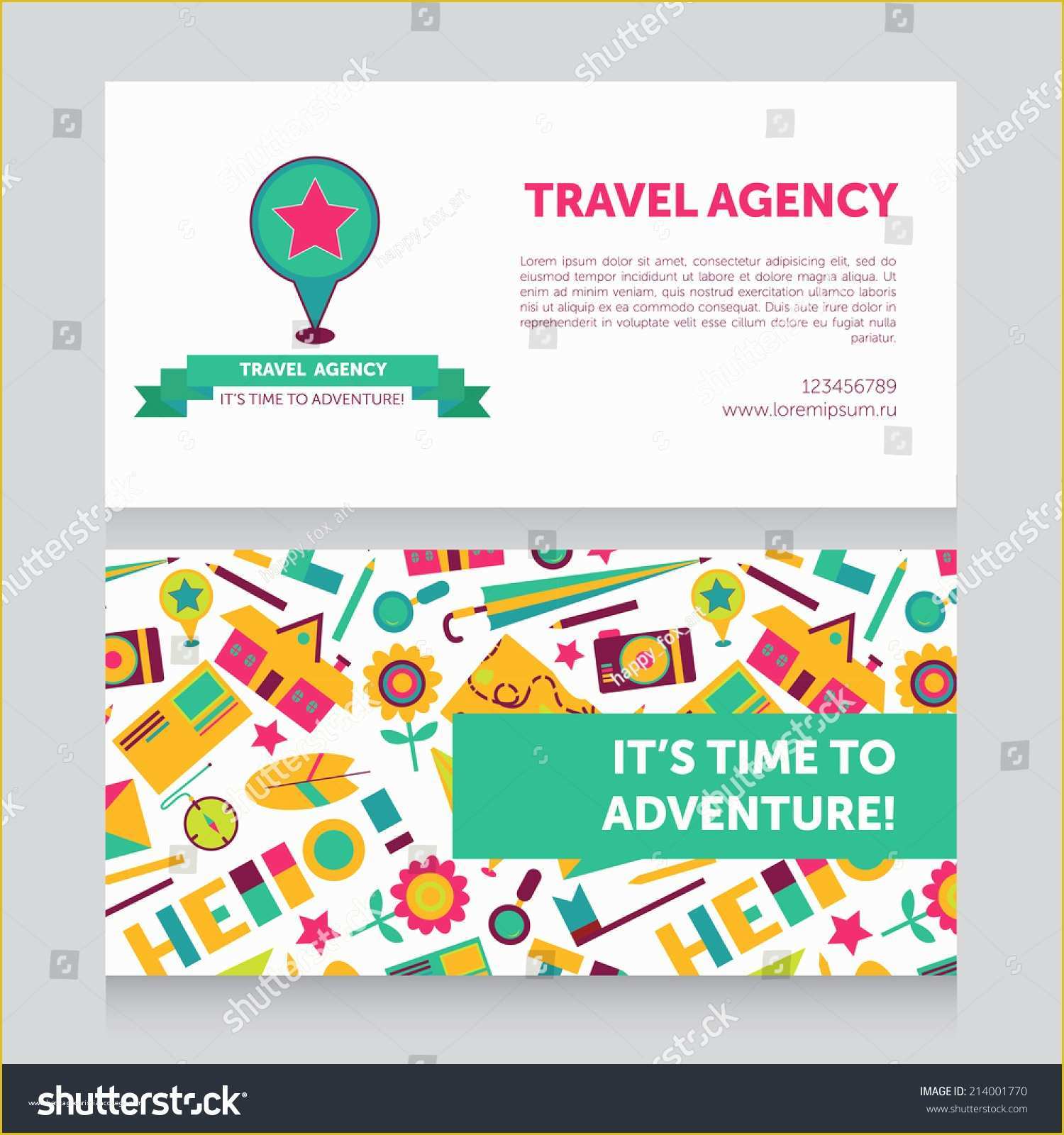Travel Business Cards Templates Free Of Design Template Travel Agency Business Card Stock Vector