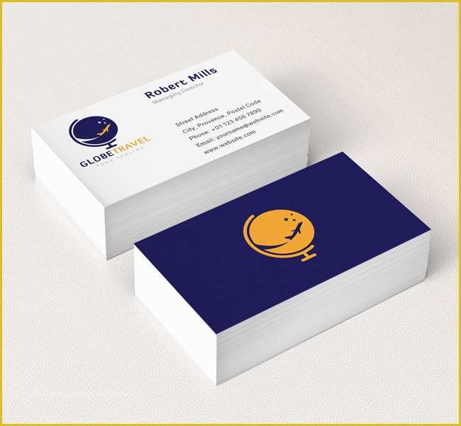 Travel Business Cards Templates Free Of Globe Travel Logo & Business Card Template the Design Love