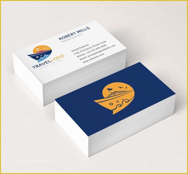 Travel Business Cards Templates Free Of Travel Agency Logo &amp; Business Card Template the Design Love