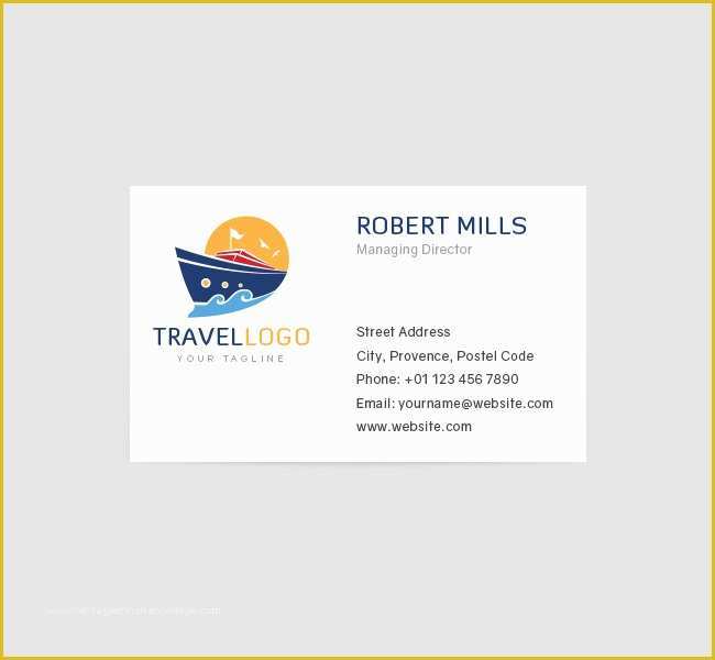 Travel Business Cards Templates Free Of Travel Agency Logo & Business Card Template the Design Love