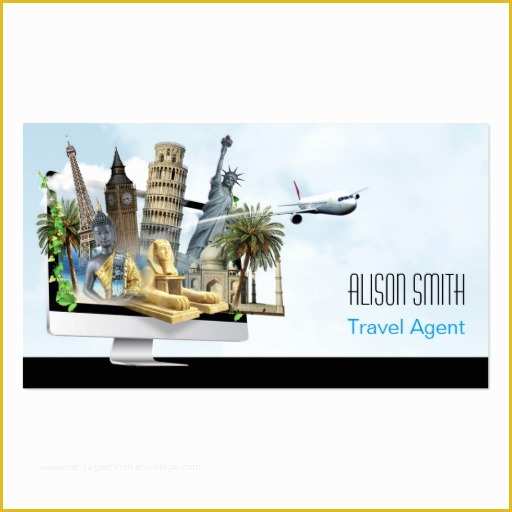Travel Business Cards Templates Free Of Travel Agent Double Sided Standard Business Cards Pack