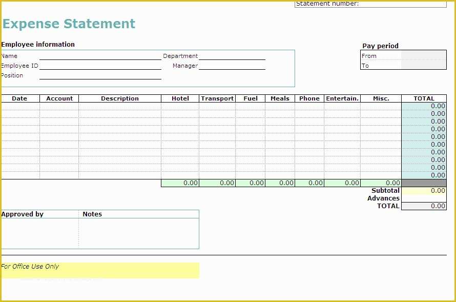 Travel Expense Sheet Template Free Of Expense Report form Excel Microsoft Spreadsheet Template