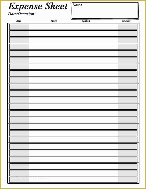 Travel Expense Sheet Template Free Of organizing 2014 Simple Expense Sheet Always Expect