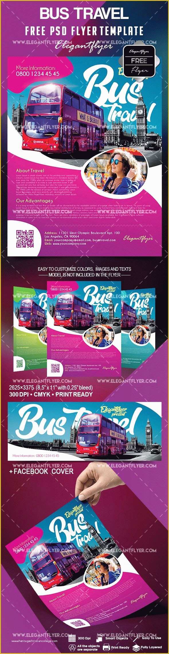 Travel Flyer Template Free Of Free Bus Travel Flyer Template – by Elegantflyer