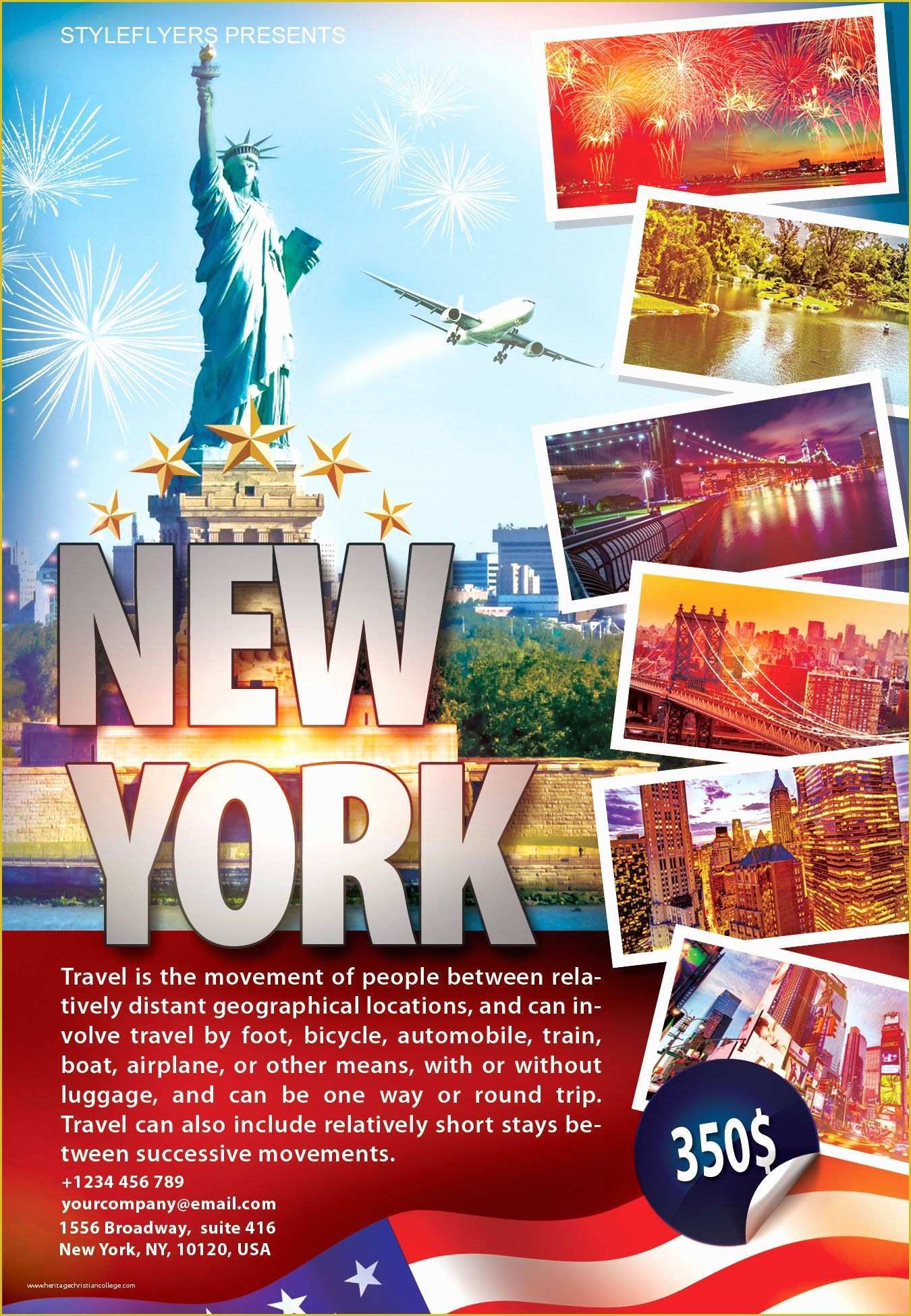 Travel Flyer Template Free Of Free Travel New York Flyer Psd Template by Styleflyer