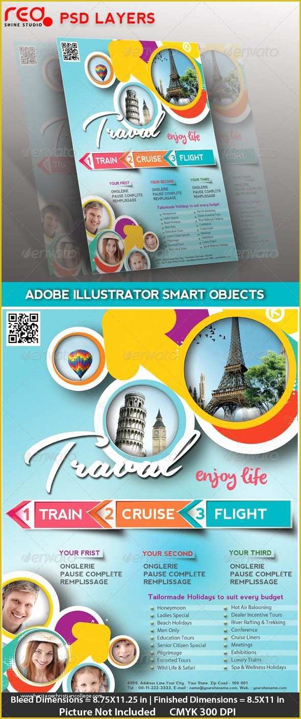 Travel Flyer Template Free Of Travel Flyer Poster & Magzine Cover
