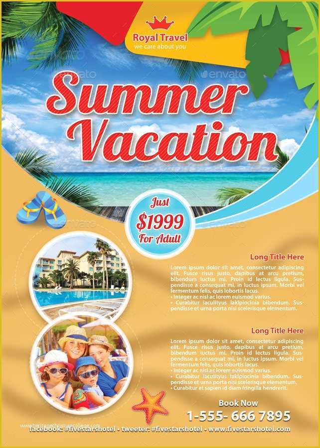 Travel Flyer Template Free Of Travel Summer Vacation Flyer Template 83 by 21min