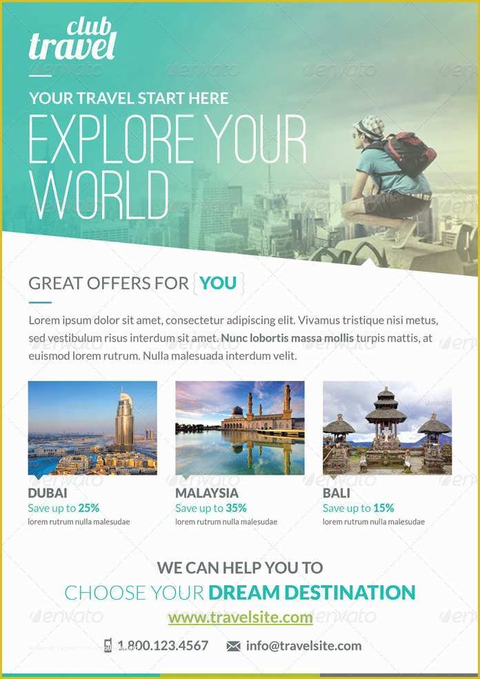 Travel Flyer Template Free Of Travel Vacation Flyer Template by Webduck