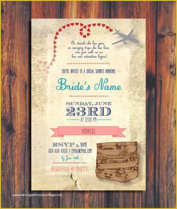 43 Travel themed Invitation Template Free