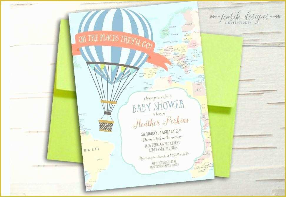 Travel themed Invitation Template Free Of Travel themed Baby Shower Invitations Adventure Awaits
