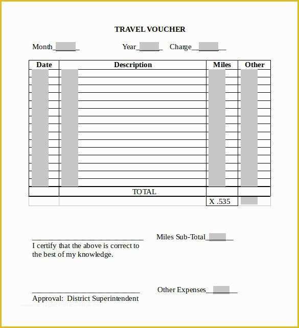 Travel Voucher Template Free Of 18 Microsoft Word format Voucher Templates Free Download