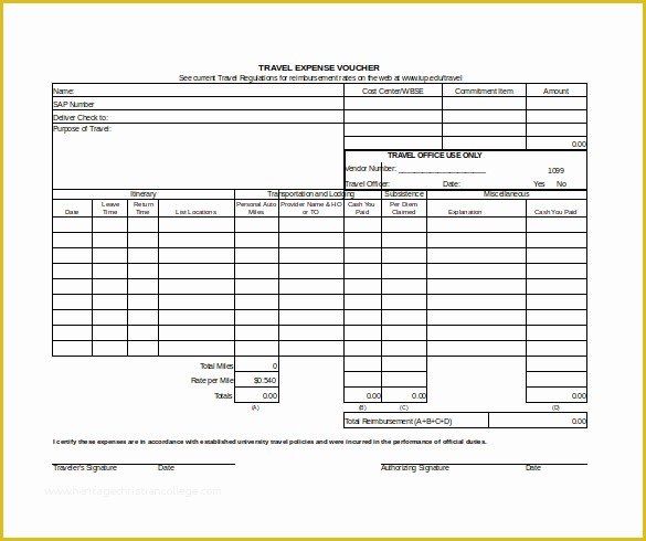 Travel Voucher Template Free Of Expense Voucher Template – 12 Free Excel Pdf Documents