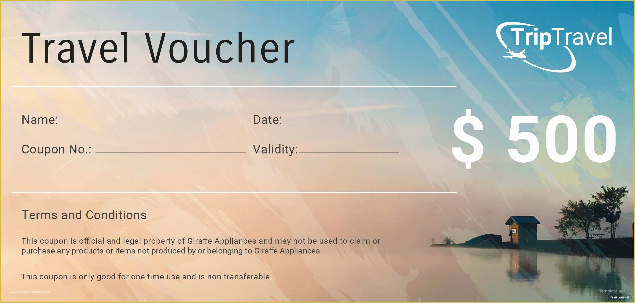 Travel Voucher Template Free Of Free Travel Gift Voucher Template In Adobe Shop