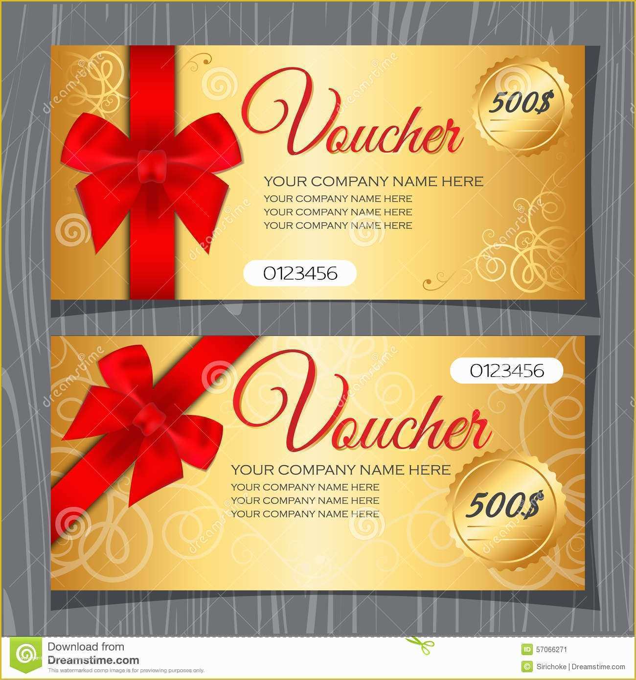 Travel Voucher Template Free Of Voucher Template Gift Certificate Stock Vector