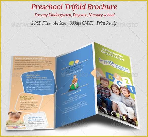 Tri Fold Brochure Template Free Of Tri Fold Brochure Template Pdf 14 Daycare Brochure