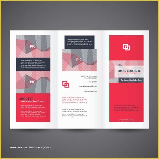 Tri Fold Brochure Template Free Of Tri Fold Brochures Templates Red Trifold Brochure Template