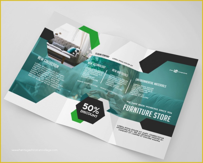 Tri Fold Brochure Template Psd Free Download Of Furniture Store Tri Fold Brochure Mockup Psd Template