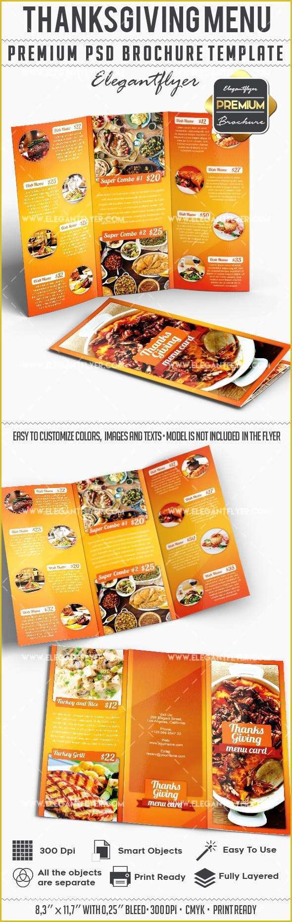 Tri Fold Brochure Template Psd Free Download Of Thanksgiving Day Tri Fold Brochure – by Elegantflyer