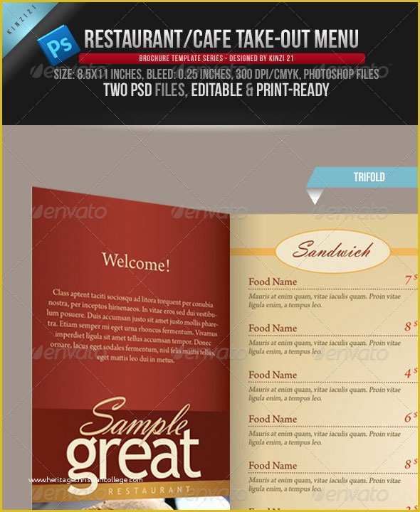 Tri Fold Menu Template Free Of 14 Creative 3 Fold Shop Indesign Brochure Templates