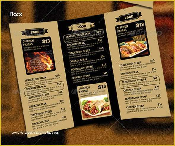 Tri Fold Menu Template Free Of 14 Great Tri Fold Restaurant Menu Psd Templates – Design