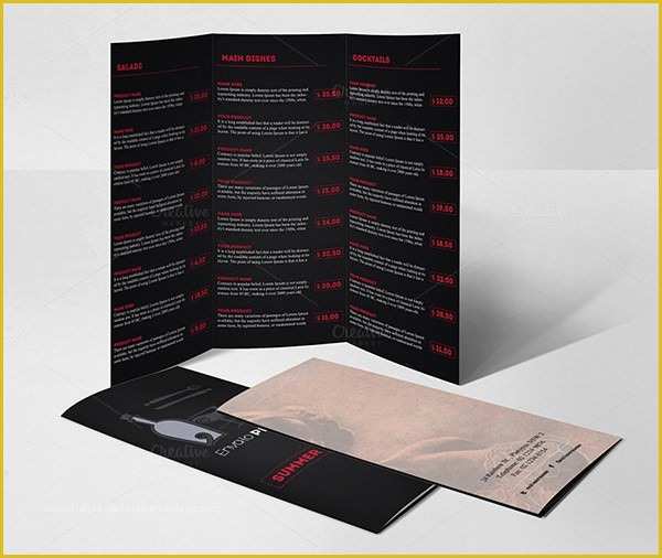 Tri Fold Menu Template Free Of 38 Menu Design Templates Free Psd Eps Documents