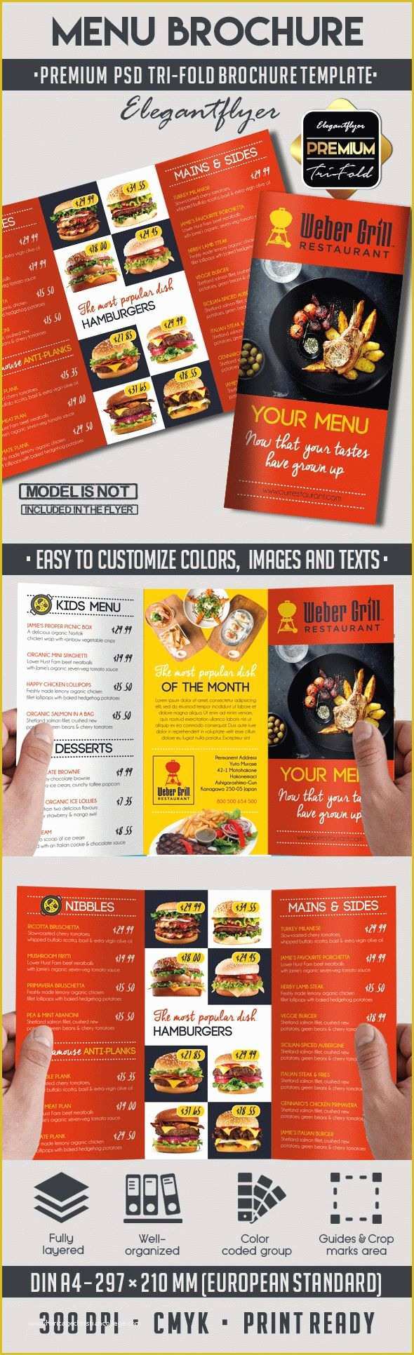 Tri Fold Menu Template Free Of Menu – Premium Tri Fold Psd Brochure Template – by