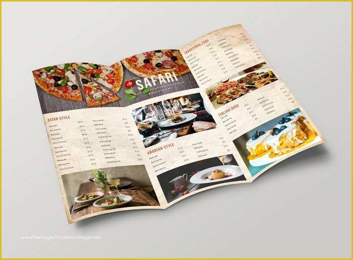 Tri Fold Menu Template Free Of Tri Fold Menu Template