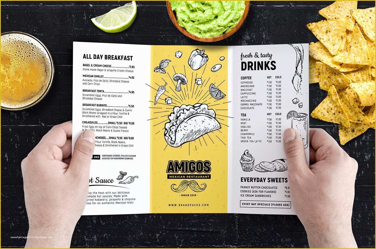 Tri Fold Menu Template Free Of Tri Fold Mexican Menu Template Brochure Templates