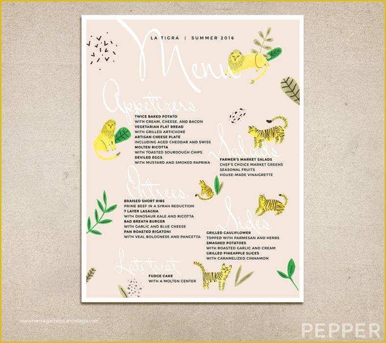 Tropical Menu Template Free Of 10 Brunch Menu Designs Psd