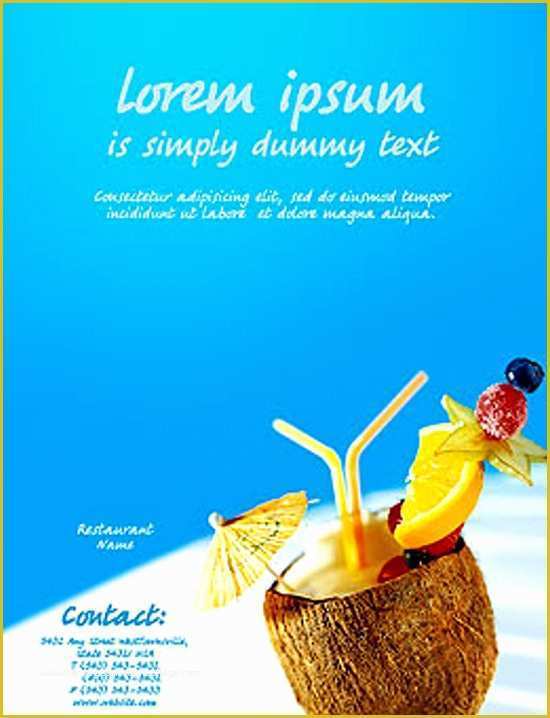 Tropical Menu Template Free Of 10 Tropical Drink Psd orange Creamsicle Drink