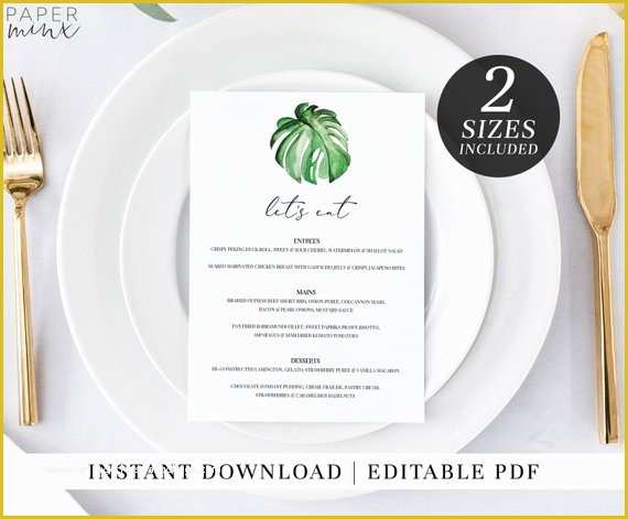 Tropical Menu Template Free Of Editable Tropical Menu Template Printable Menu Template