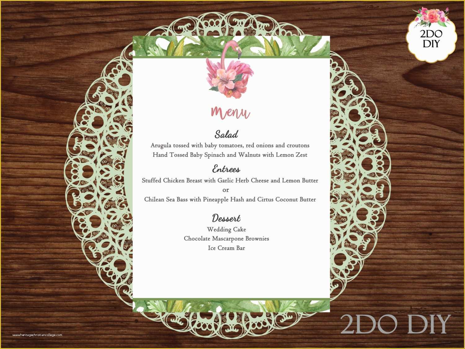 Tropical Menu Template Free Of Printable Menu Template Flamingo Menu Tropical Diy Menu