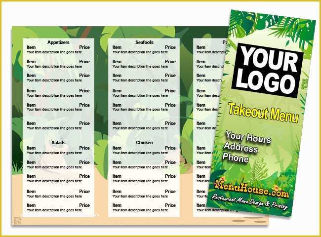 Tropical Menu Template Free Of Restaurant Menu Printing Palmetto Bradenton